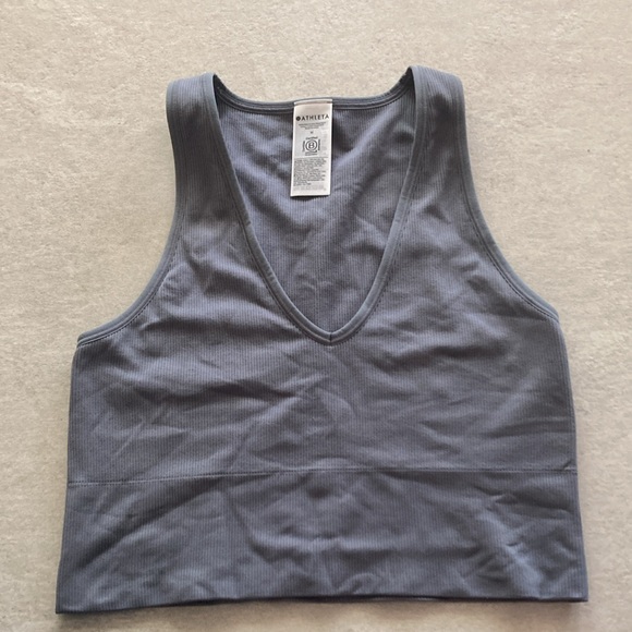 NWOT Athleta Aurora Seamless Crop Rib Tank - Picture 7 of 9